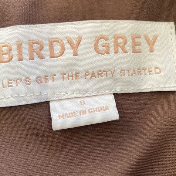 Birdy Grey Y2K Fairy Shiny Satin Long Bridesmaid Prom Leg Slit 90s HOCO Dress S - Picture 11 of 13